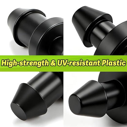 120 Pack 1/4" Drip Irrigation End Plug Fittings：1/4'' Drip Barbed End Cap Connectors for 1/4 Inch Irrigation Tubing Goof Plugs for Garden Drip Line Systems