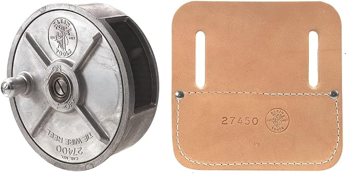 Klein Tools 24700 Tie Wire Reel, Lightweight Aluminum 27450 Tie Wire Reel Pad