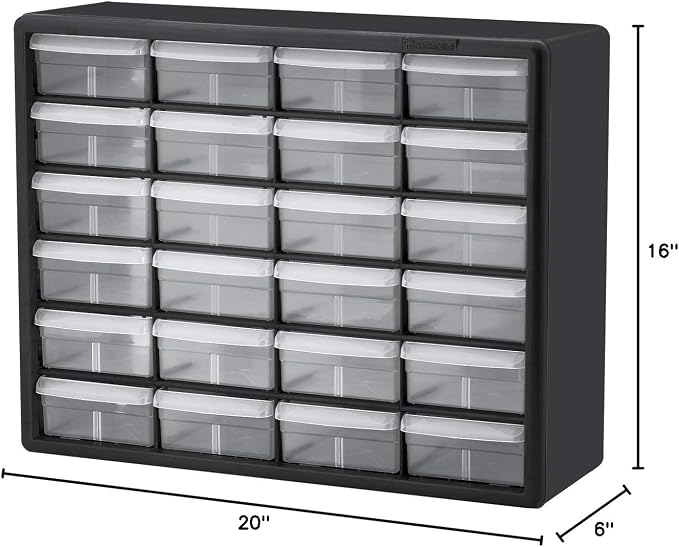 Akro-Mils 24 Drawer Hardware, Craft and Office Supply Storage Cabinet Bundle (2-pack)