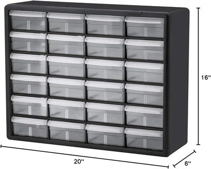 Akro-Mils 24 Drawer Hardware, Craft and Office Supply Storage Cabinet Bundle (2-pack)