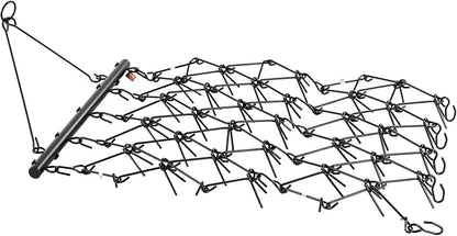 VEVOR Drag Harrow, 4 ft x 5.6 ft Durable Chain Harrow with 80 Sharp Teeth, Suitable for ATV UTV Tractor, Ideal for Soil Preparation, Seeding, Smoothing Landscapes, and Yard Gravel Driveway Maintenance