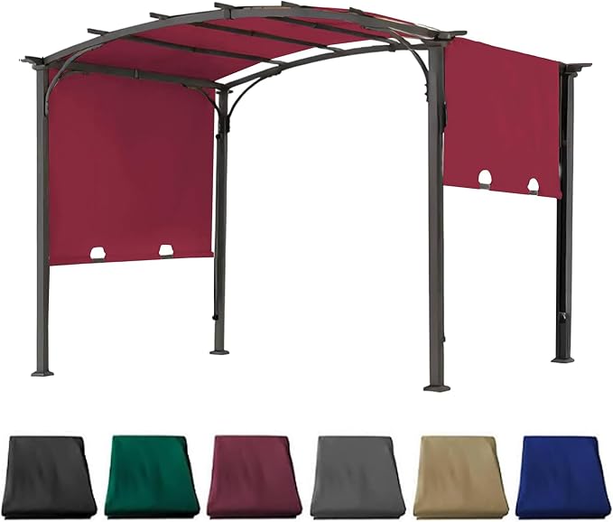 85''x 208'' Universal Doubleton Steel Pergola Replacement Cover for Pergola L-PG080PST, (Burgundy)