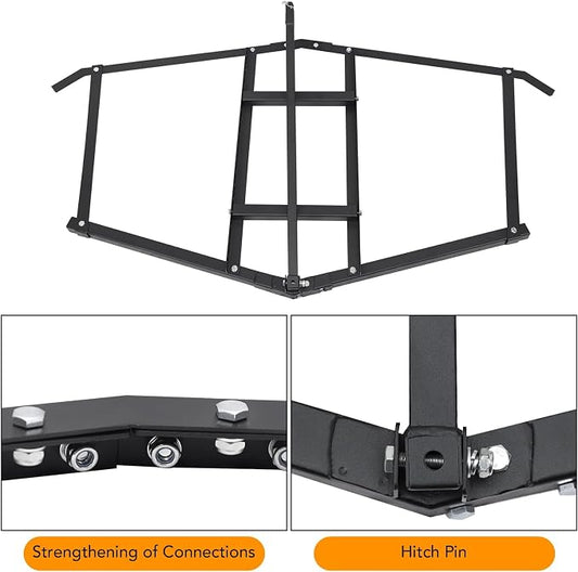 60 Inch Driveway Drag Grader Harrow with 2 Adjustable Bars Driveway Drag Grader for Landscape Leveling or Farm Garden Field