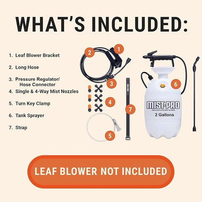 Pesticide Sprayer - Insecticide and Mosquito Mister System - Pest Control System for Fleas, Ticks, and Mosquitos - Mist-PRO+ 2-Gallon Tank Sprayer Kit