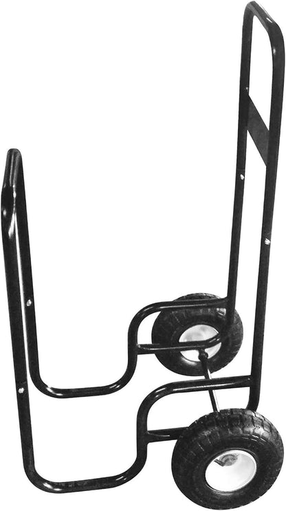 Firewood Carrier – Rolling Storage Cart for Logs with 2 Wheels and Heavy-Duty Steel Frame – Wood Rack and Log Hauler (Black)