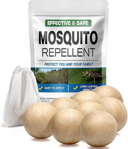 Mosquito Repellent Outdoor Patio, Mosquito Repellent Balls, Mosquitoes Deterrent for Yard, Keep Mosquito Away for Garage/Porch/Camping, Mosquito Control Indoor, Covers up to 120 sq ft-8P