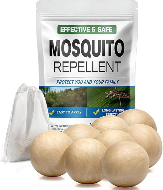 Mosquito Repellent Outdoor Patio, Mosquito Repellent Balls, Mosquitoes Deterrent for Yard, Keep Mosquito Away for Garage/Porch/Camping, Mosquito Control Indoor, Covers up to 120 sq ft-8P