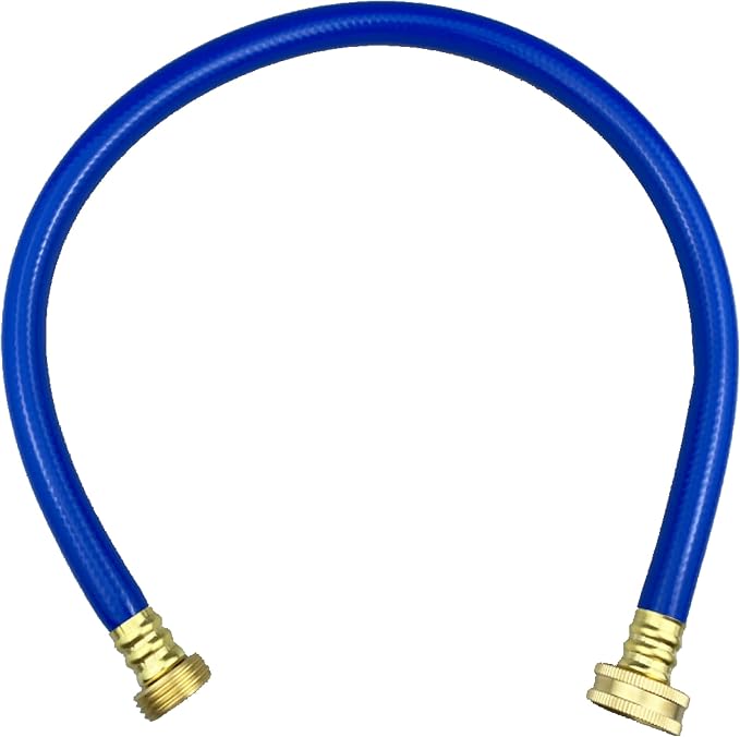 Darnassus PVC Garden Hose 1/2 Inch Green Heavy Duty Water Hose with Solid Brass Fittings,No Leaking, Flexible,for outdoors,Lawns,Patio (2 FT, Blue, Brass Fittings)