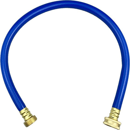 Darnassus PVC Garden Hose 1/2 Inch Green Heavy Duty Water Hose with Solid Brass Fittings,No Leaking, Flexible,for outdoors,Lawns,Patio (2 FT, Blue, Brass Fittings)