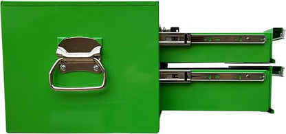 Workington Industrial 2 Drawers Portable Metal Intermediate Box, 26" Middle Tool Chest Cabinet with Ball Bearing Drawer Slides, Steel Tool Storage Box Organizer 4008 Green