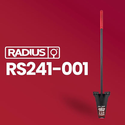 Root Slayer RS241 Long Handle Steel Garden Shovel, Black