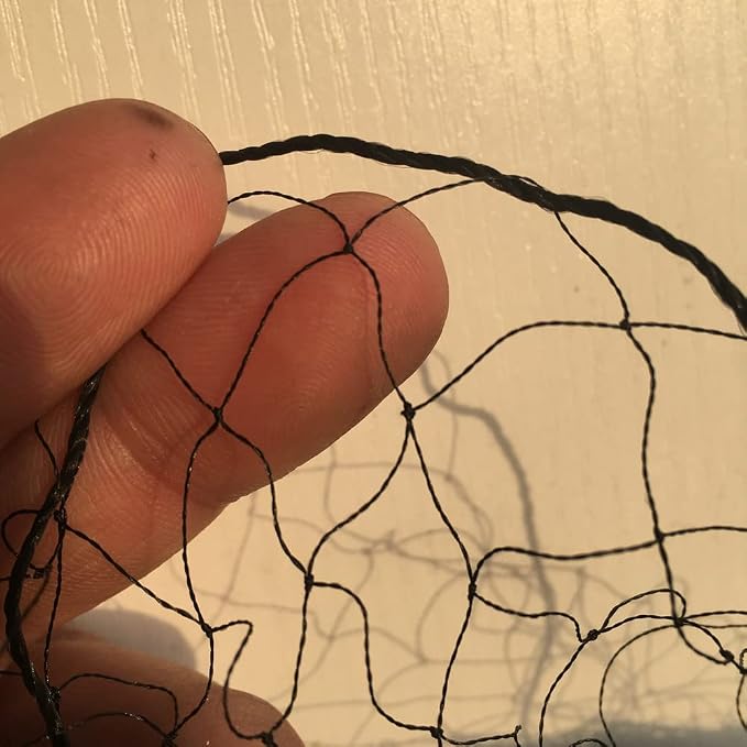 Mist Net Deep Pockets Nylon 110/2D 15mm Mesh Size Bird Netting,Invisible Net,Anti Wind System,Airport Bird Prevention (10x50 ft)