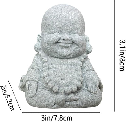 livelyfish Buddha Fish Tank Decor Asian Stone Buddha Figurines for Aquarium Zen Garden Fish Tank Statue Decorations Mini Stone Buddha Zen Garden Sculptures Decor,Gift, G