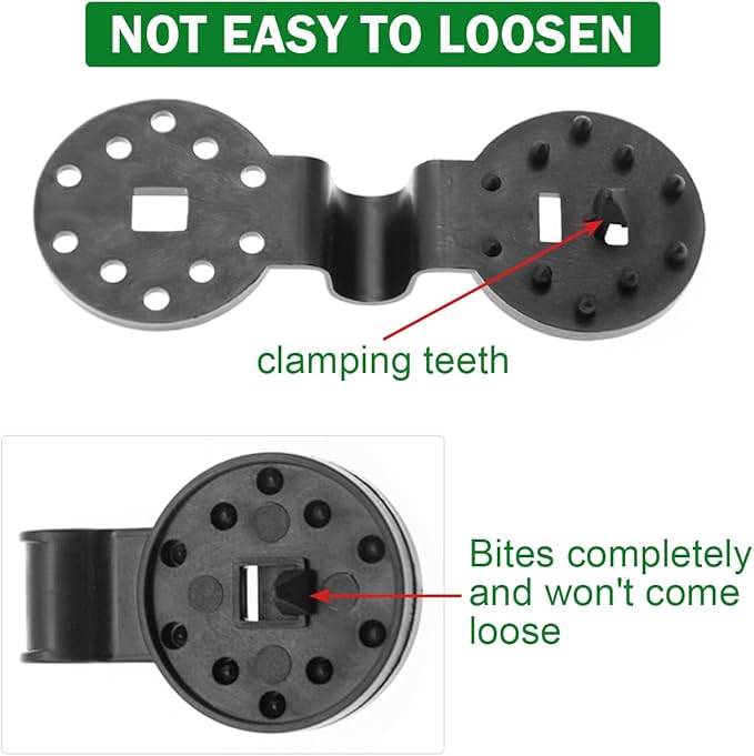 100Pcs Plastic Shade Cloth Clips Black Heavy Duty Sun Shade Lock Grip | UV Resistant Fasteners for Sun Shade Net, Garden Fabric, Anti Bird Netting, Easy Install Reusable Windproof Fixing Clips