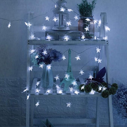 Twinkle Star 100 LED Star String Lights Plug in 33FT, White | Plug In, Waterproof, Indoor Outdoor Use, Bedroom Wedding Party Ramadan Christmas Decor