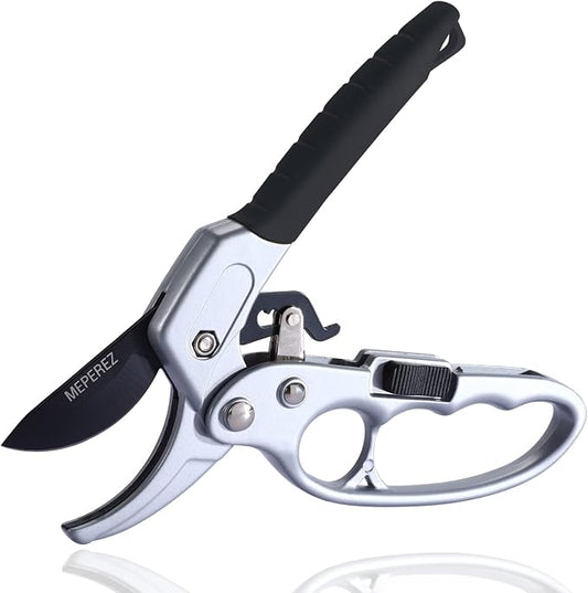 Premium pruning shears for gardening, Work 3 times easier, Pruners heady duty, Sharp garden clippers cuting florist flower, hedge, herb, rose, Indoor live plants, Arthritis weak hand snips