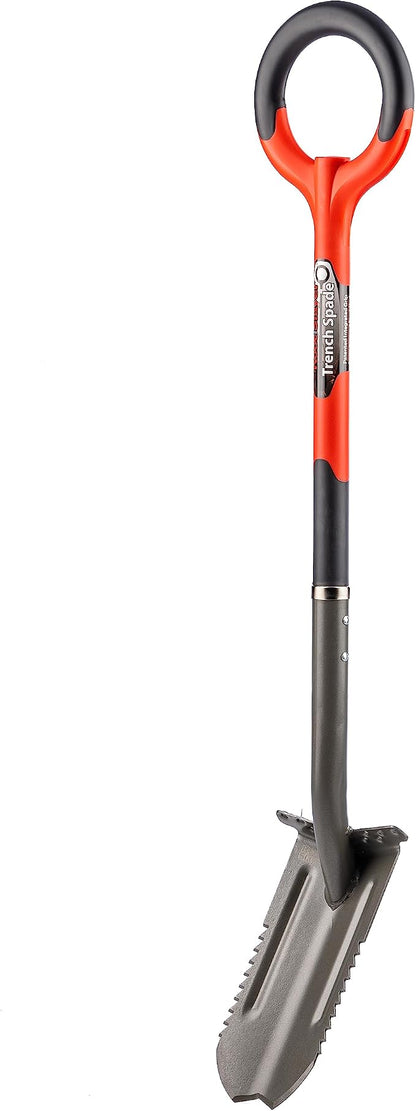 Root Slayer 23711 42-Inch Carbon Steel Trenching Spade, Red