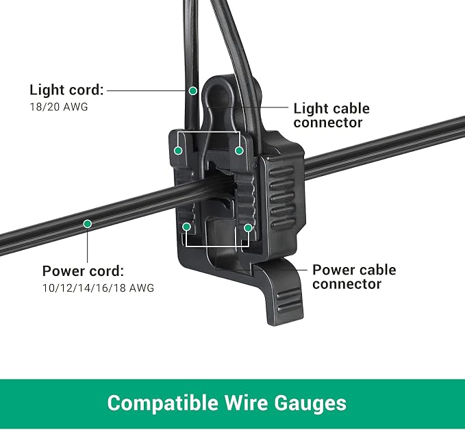 EDISHINE 6-Pack Low Voltage Wire Connector, Landscape Lighting Cable Connectors Waterproof for Landscape Lighting/Pathway Light/Spotlight, 10/12/14/16/18 Gauge Cables Compatible,UL Listed (6)