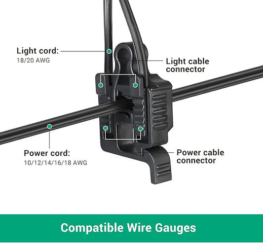 EDISHINE 6-Pack Low Voltage Wire Connector, Landscape Lighting Cable Connectors Waterproof for Landscape Lighting/Pathway Light/Spotlight, 10/12/14/16/18 Gauge Cables Compatible,UL Listed (6)