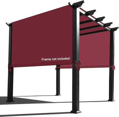 Alion Home Waterproof Pergola Cover - Universal Replacement Canopy (12' L x 8' W, Burgundy Red)