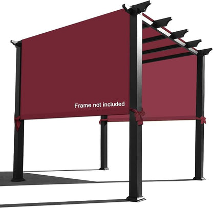 Alion Home Waterproof Pergola Cover - Universal Replacement Canopy (20' L x 9' W, Burgundy Red)