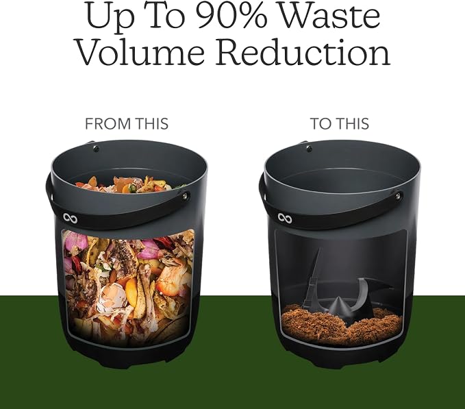 Food Cycler Eco 5 Award-Winning Kitchen Food Recycler | Indoor Composter Bin Alternative | Electric Countertop Food Disposer with Odorless 5L Indoor Food Waste Bin for Easy Waste Management | Grey