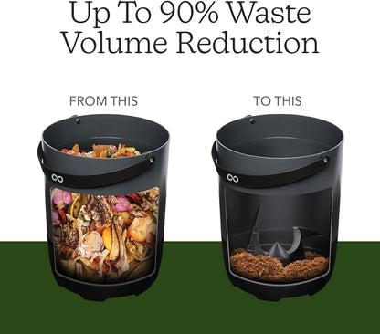 Food Cycler Eco 5 Award-Winning Kitchen Food Recycler | Indoor Composter Bin Alternative | Electric Countertop Food Disposer with Odorless 5L Indoor Food Waste Bin for Easy Waste Management | Grey