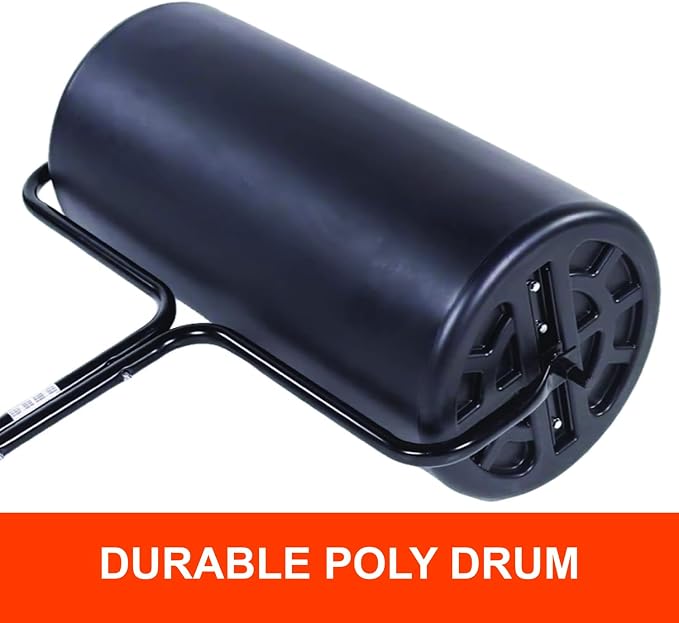 Agri-Fab 45-0606 18" x 36" Tow Behind Poly Lawn Roller 400 lbs weight with water, Poly Drum and Steel Frame, with Plug. Designed for Lawn and Garden Tractors