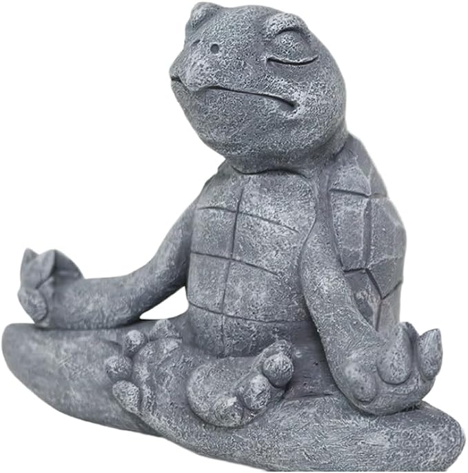 Meditating Turtle Statue Buddha, Zen Turtle, Zen Garden Turtle Figurines for Home and Garden Decor, Turtle Decorations Gift Ideas for Desk Office Bedroom Outdoor Yard Lawn (Turtle)