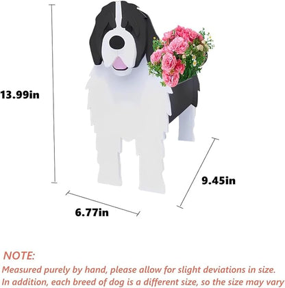 Newfoundland Dog Planter Plant Pots,Cute Dog Flower Planter,Gifts for Pet Lovers,Unique Animal Plant Pots,Office,Indoor Outdoor Garden Decor(9.45 * 6.77 * 13.99in)