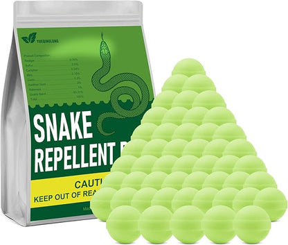 50 Pack Snake Be Gone for Yard Powerful Pet Safe,Moth Balls for Lawn Garden Camping Fishing Home to Repels Snakes and Other Pests