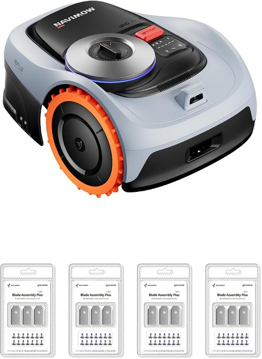 Segway Navimow i210 AWD Robot Lawn Mower Wire with 4 Blades Assembly, AWD for 45% Slopes, EFLS NRTK + Vision Auto Mapping, Covers 1/4 Acre (Blades Shipped Separately)