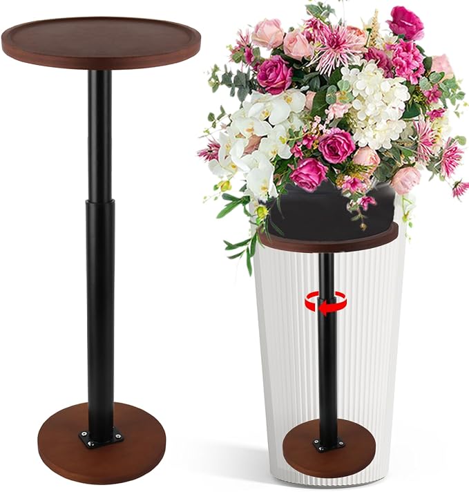 LUTTY Wooden Adjustable Plant Risers for Inside Pot,7.9-13.8 inches Tall Tapered Plant Riser Fill Bottom of Tall Flower Pots and Large Plants Containers, Rise Filler Riser of Flower Pots
