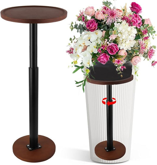 LUTTY Wooden Adjustable Plant Risers for Inside Pot,7.9-13.8 inches Tall Tapered Plant Riser Fill Bottom of Tall Flower Pots and Large Plants Containers, Rise Filler Riser of Flower Pots