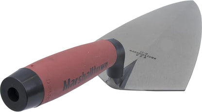 Marshalltown Philadelphia Brick Trowel, 11 x 5 1/2 Inch, DuraSoft Handle, Assembled in USA, Forged High Carbon Steel, Brickwork, Blockwork, Stonework, Masonry Trowel, Bricklayer Tools, 19 11FG