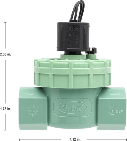 Orbit Sprinkler System 1-Inch NPT Jar Top Valve 57461, Green