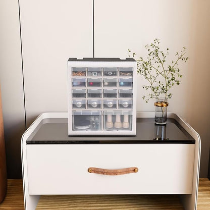 Gonice 18 Drawer Plastic Screw Storage Organizer, Tool Storage Box for Screws, Nuts and Small Parts