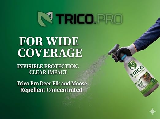 Trico Deer Repellent Concentrate, Natural Sheep Fat Formula, Long-Lasting Scent & Taste Barrier, Rain Resistant Wildlife Protection for Lawns, Gardens, Orchards & Crops, 1 Gallon | 1 unit/case, B2B delivery, free freight, long-lasting animal deterrent,...