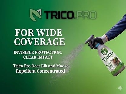 Trico Deer Repellent Concentrate, Natural Sheep Fat Formula, Long-Lasting Scent & Taste Barrier, Rain Resistant Wildlife Protection for Lawns, Gardens, Orchards & Crops, 1 Gallon | 1 unit/case, B2B delivery, free freight, long-lasting animal deterrent,...
