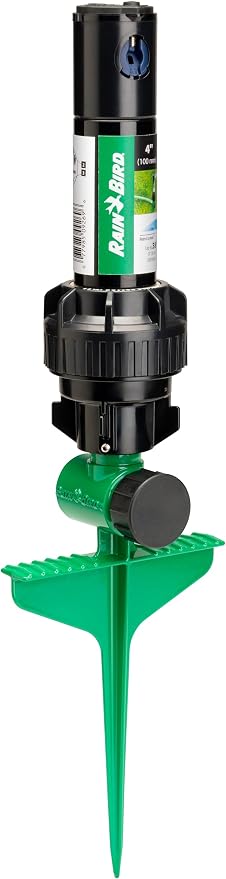 Rain Bird 42SASPG 42SA Gear Drive Rotor Lawn and Garden Sprinkler on Heavy Duty Green Spike, Adjustable 40° - 360° Pattern, 26' - 38' Spray Distance