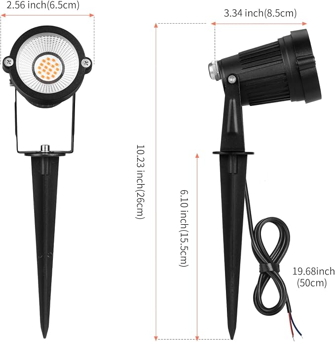 REEGOLD Low Voltage Landscape Lights Outdoor: 7W 700LM LED Landscape Lighting with Connectors for Tree Garden Yard Pathway | 12V 24V Warm White 2700K Spotlights | IP65 Waterproof | 12 Pack