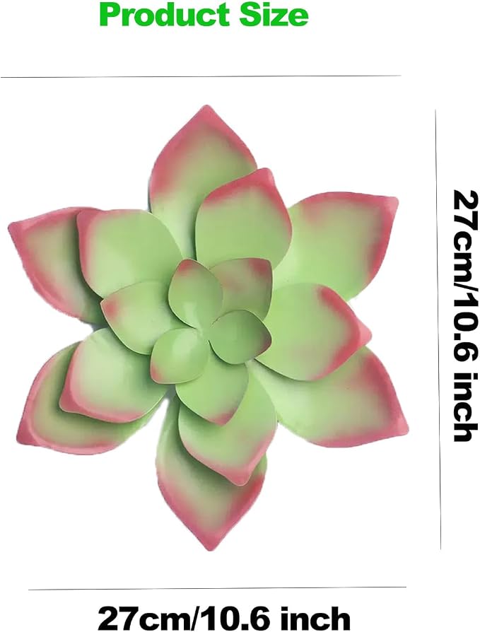 2 Pcs Metal Flower Wall Art Decor