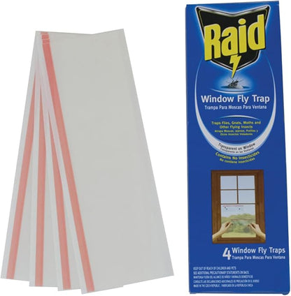 Raid Window Fly Traps, 4 Traps (Pack of 5)