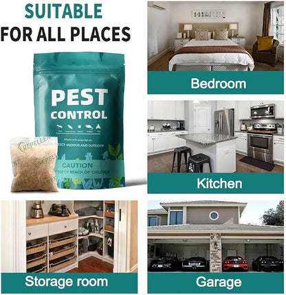 Pest Repellent, Rodent Repellent Indoor, Spider Repellent Indoor, Mouse Repellent Outdoor, Mice Repellent Indoor, Naturally Repel Rats, Mouse, Ants, Roach, Natural Ingredients-8 Packs