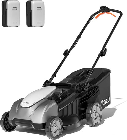 Litheli 40V 18" Cordless Lawn Mower, Brushless Motor, Electric Mower Battery Powered(2 x 5.0Ah Batteries), 2-in-1 Mulching & Bagging, for Small to Medium Yards