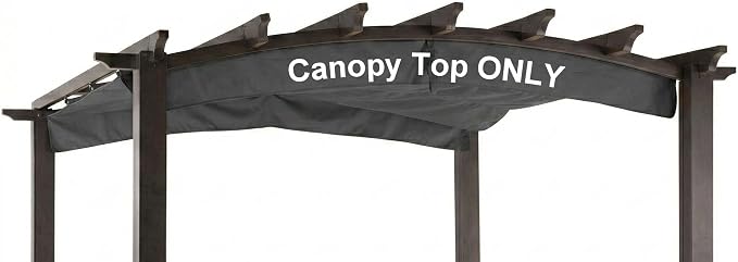 Pergola Shade Cover Replacement Canopy Top Compatible with Home Depot Hampton Bay Arched Pergola Model #GFM00469A - Gray(Canopy Top Only)