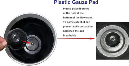 24,21,11 Inch Large Plastic Planters with Drainage Hole and Saucer - Set of 3 Tall Plant Pots Indoor Flower Pot Tall Round Planters Outdoor Large Tall Planter