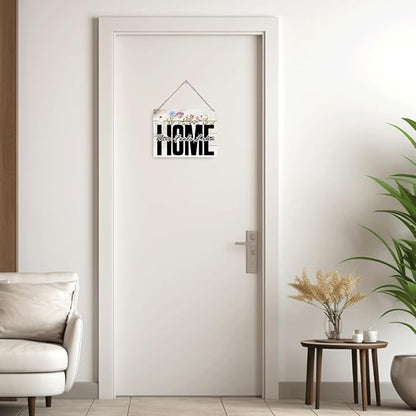 Rustic Hanging Wall Sign - This Feels Like Home, Wall Art Decor, Home Farmhouse Decor for Living Room, Bedroom and Bathroom, Rustic Decorations for Gallery 7.9 x 10.2 Inches