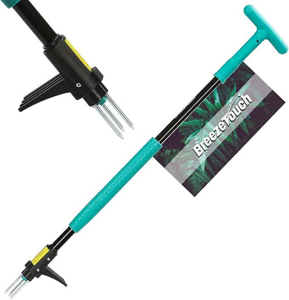 Breeze Touch 39" Weed Pulling Tool, 3-Claw Detachable Weed Puller Tool with Long Handle, Heavy Duty Stand Up Weeder Weeding Tool for Lawn, Yard, Garden, Crabgrass, Dandelion Picker, Weed Remover | 3-Claw Weed Puller Tool，Weed Pulling Tool with Long Han...