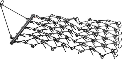 VEVOR Drag Harrow, 4 ft x 4 ft Durable Chain Harrow with 69 Sharp Teeth, Suitable for ATV UTV Tractor, Ideal for Soil Preparation, Seeding, Smoothing Landscapes, and Yard Gravel Driveway Maintenance